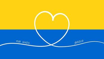 No war and peace for ukraine clean design. vector