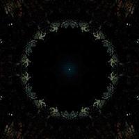 fondo abstracto negro. patrón de caleidoscopio oscuro. foto gratis