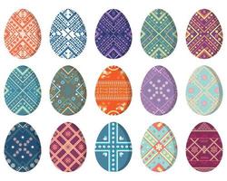 Easter egg element for Easter day with ethnic abstract pattern vector