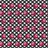 seamless vector pattern design on black grid.