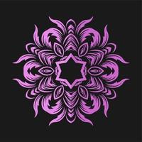 diseño de vector de arte mandala moderno con una hermosa mezcla de colores vector gratis