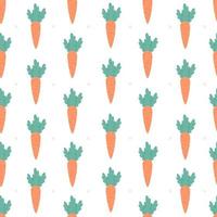 Cute carrot seamless pattern. Design for fabric, textile, wrapping paper. vector