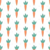 Cute carrot seamless pattern. Design for fabric, textile, wrapping paper. vector