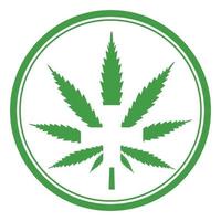 illustration medical marijuana. Cannabis leaf with white cross vector