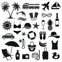 illustration of The collection of element for summer set. vector