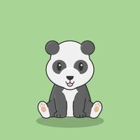 panda drawing chinese character bear asian vector pet cartoon bamboo element animal pattern cute art