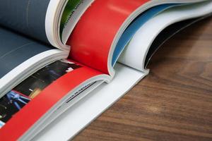 Stack of magazines photo