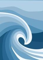 WeSea wave. Ocean abstract stylish background with tropical coastline. Blue water and sky of different shades. vector
