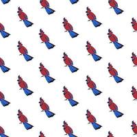 seamless pattern with birds. Cute cartoon parrots. vector