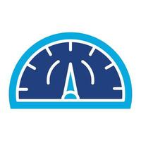 Tachometer Glyph Two Color Icon vector