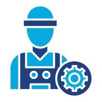 Mechanic Glyph Two Color Icon vector