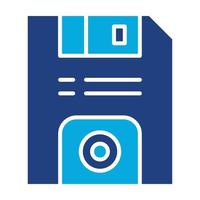 Floppy Disk Glyph Two Color Icon vector