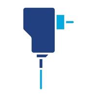 adaptador glifo icono de dos colores vector