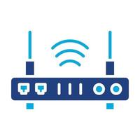 Wireless Router Glyph Two Color Icon vector