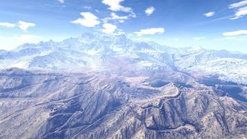 Natural landscape, mountains, forests, aerial shot, realistic 3D rendering