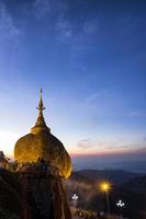 Kyaiktiyo Pagoda or GOLDEN ROCK PAGODA in MYANMAR photo