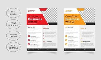 Corporate business flyer design template vector