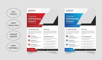 Corporate business flyer design template vector