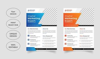 Corporate business flyer design template vector