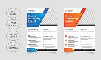 Corporate business flyer design template vector