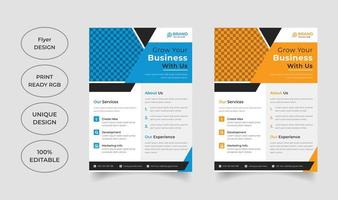 Corporate business flyer design template vector