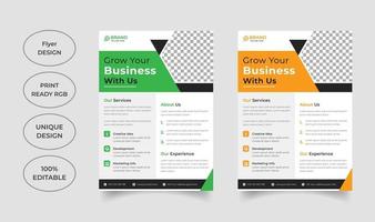 Corporate business flyer design template vector