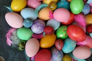 Colorful Eggs Close Up photo