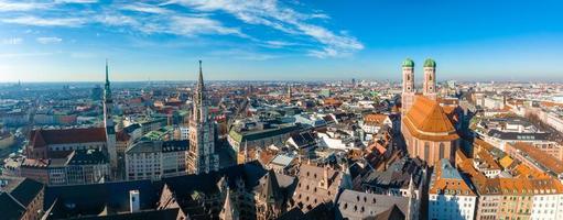 arquitectura panorámica aérea de munich, baviera, alemania. foto