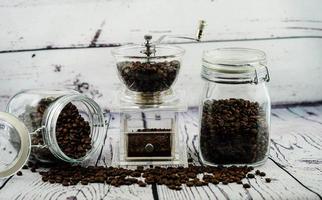 freshly roasted brown coffee beans photo