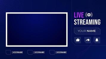 futuristic gaming background in Livestream Vector