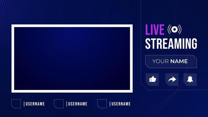 futuristic gaming background in Livestream Vector