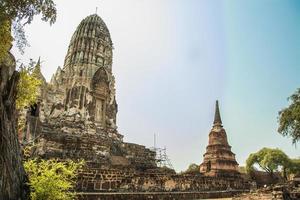 ruinas y antigüedades de tailandia en el parque histórico de ayutthaya turistas de todo el mundo decadencia de buda foto