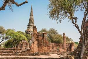 THAILAND Ruins and Antiques at the Ayutthaya Historical Park Tourists from around the world Buddha decay photo