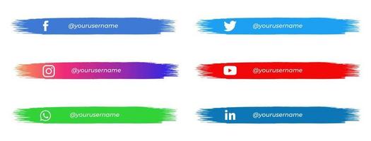 social media lower thirds pack vector