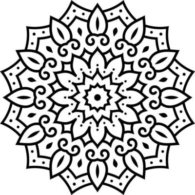 Arabesque mandala for Ramadan, Henna, Mehndi, tattoo, card, print, cover, banner, poster, brochure, decoration in ethnic oriental style