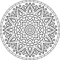 Ornamental mandala pattern design, decorative pattern in oriental style for coloring book page. doodle mandala on a transparent background vector