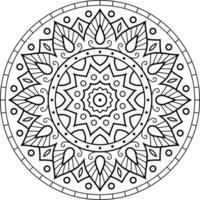 diseño de patrón de mandala ornamental, patrón decorativo en estilo oriental para colorear la página del libro. doodle mandala sobre un fondo transparente vector