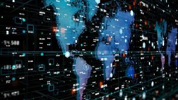 Digital cyberspace and digital data network connections. Global Network transfer digital data 5g high speed internet, Future technology digital data connections background photo