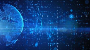 Technology Network Data Connection, Cyber Security digital data, Global 5g high speed internet connection and Big data analysis process background concept. photo