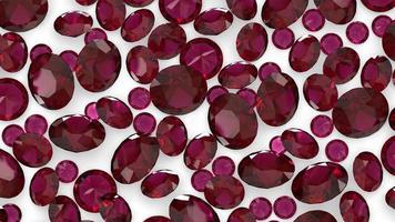 group of gems 3d rendered in ruby photo