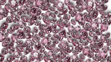 group of gems 3d rendered in pink tourmaline photo