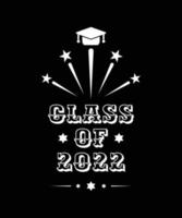 clase de 2022. banner de graduación para la escuela secundaria, graduado universitario. clase de 2022 para felicitar a los jóvenes graduados por su graduación. vector