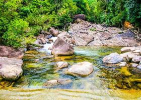 clean water and stone in forest south Thailand photo