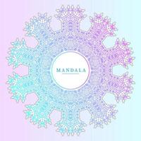 elegante diseño de mandala degradado de arte lineal vector