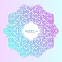 vector de mandala degradado de arte de línea para diseño