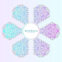 line art gradient mandala vector for design