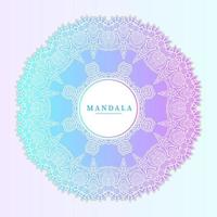 hermoso diseño de mandala degradado de arte lineal vector