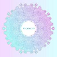 elegante diseño de mandala degradado de arte lineal vector