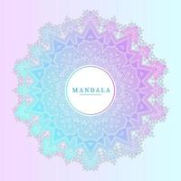 hermosa línea arte degradado mandala vector