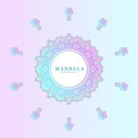 hermoso vector de mandala degradado para el diseño